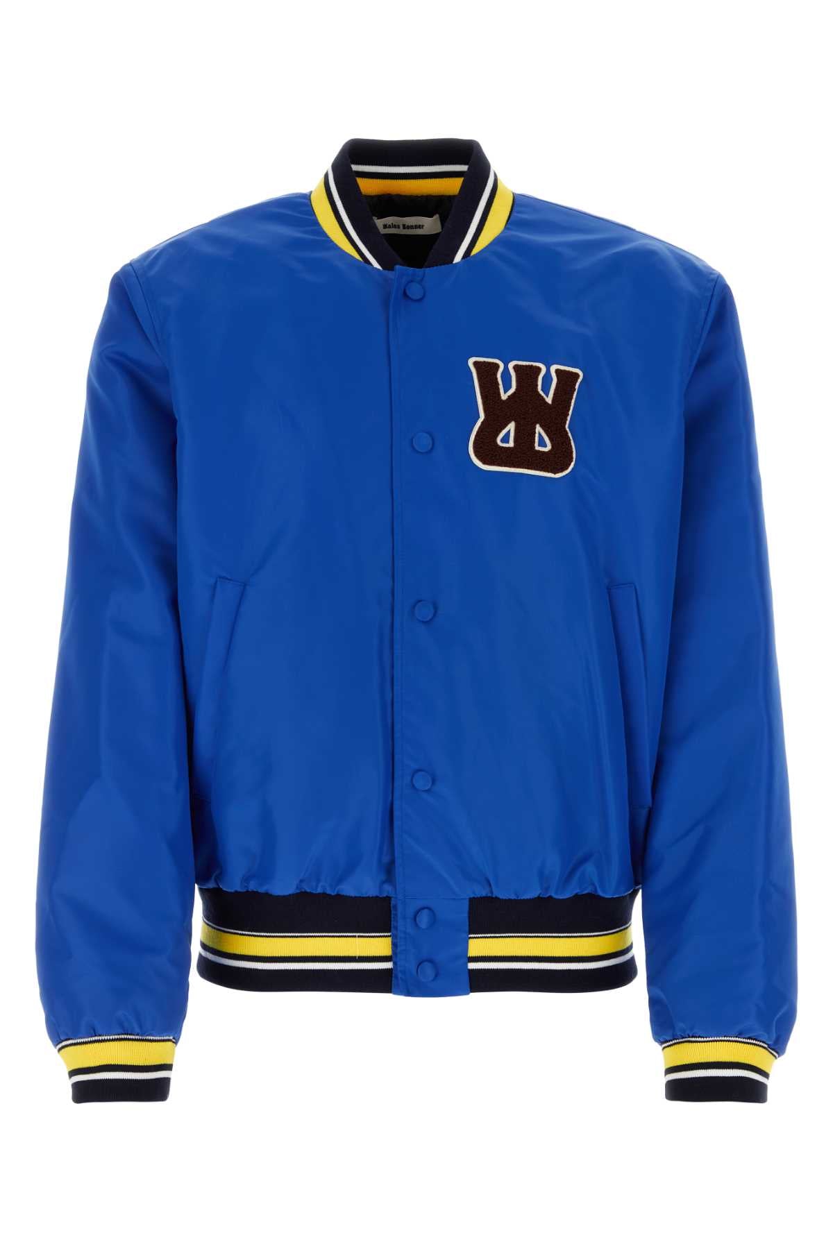 Electric Blue Nylon Sorbonne 56 Bomber Jacket Giubbini