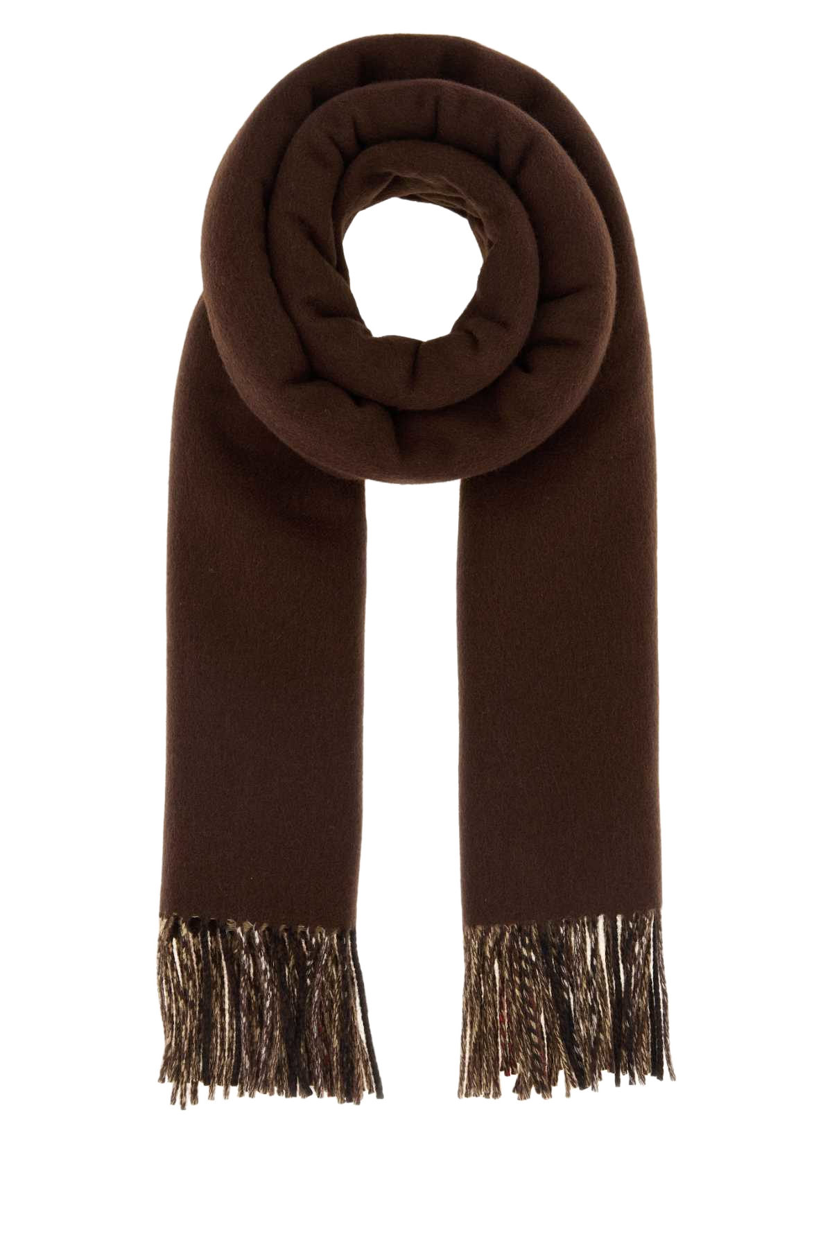 Brown Cashmere Reversible Scarf Sand Exterior: Sciarpe E Foulard
