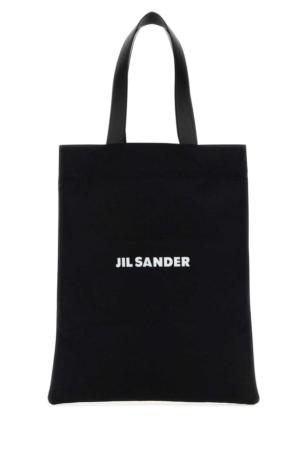 Jil Sander 70% Cotton tote bag in black