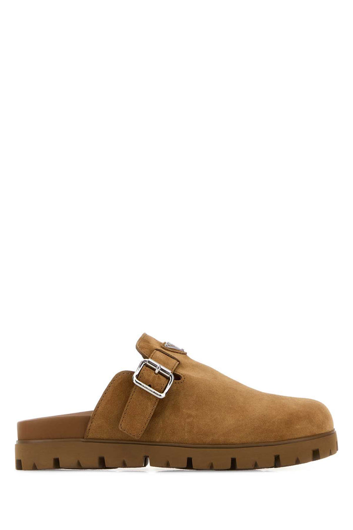 Camel Suede Slippers Cannella