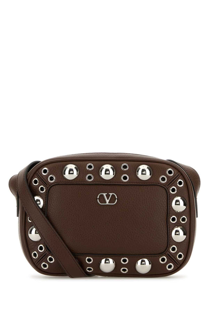 Brown Leather Nellcãte Shoulder Bag Teakbrown Borse A Tracolla