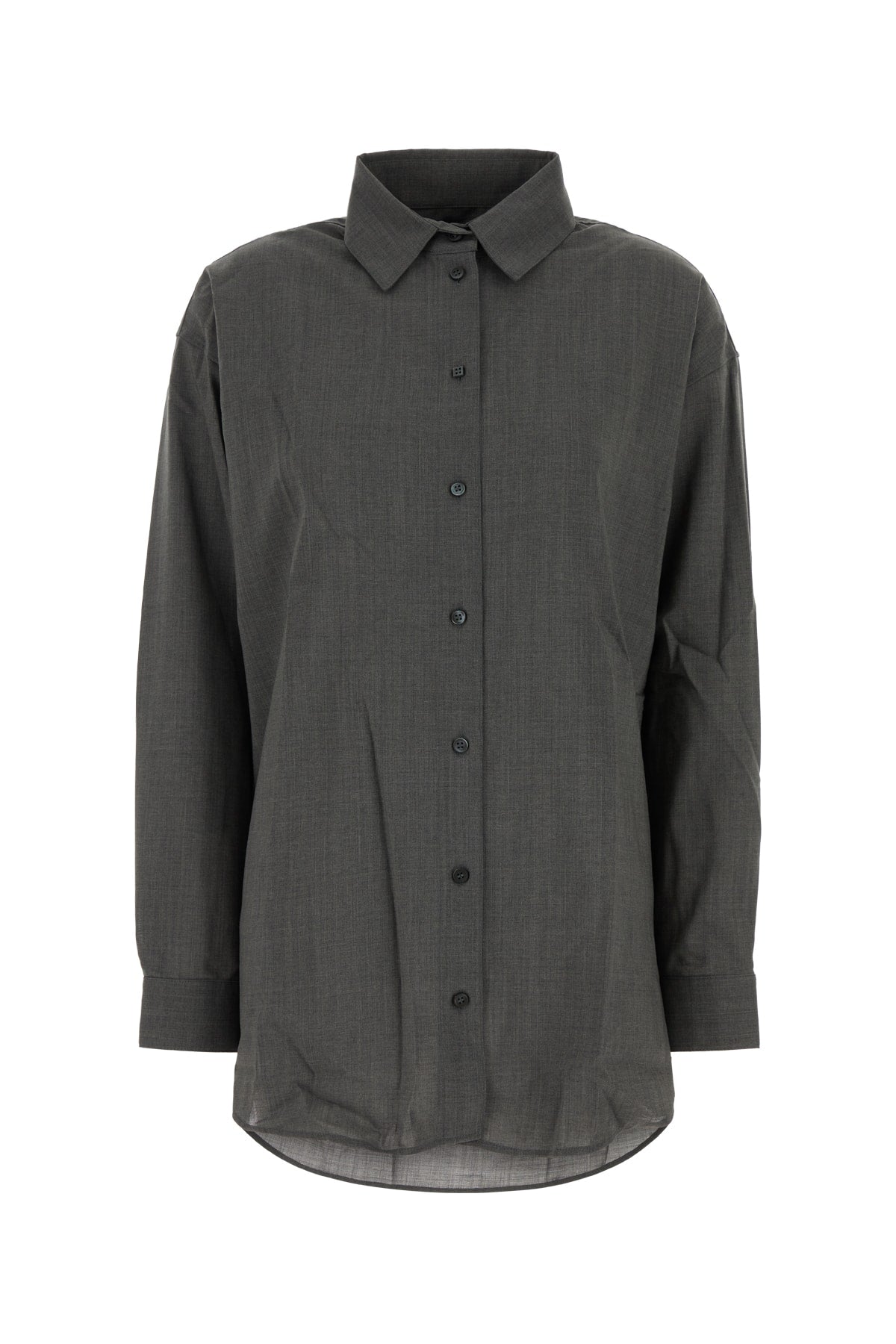 La Chemise Dhomme Grey Virgin Wool Elastane Camicie