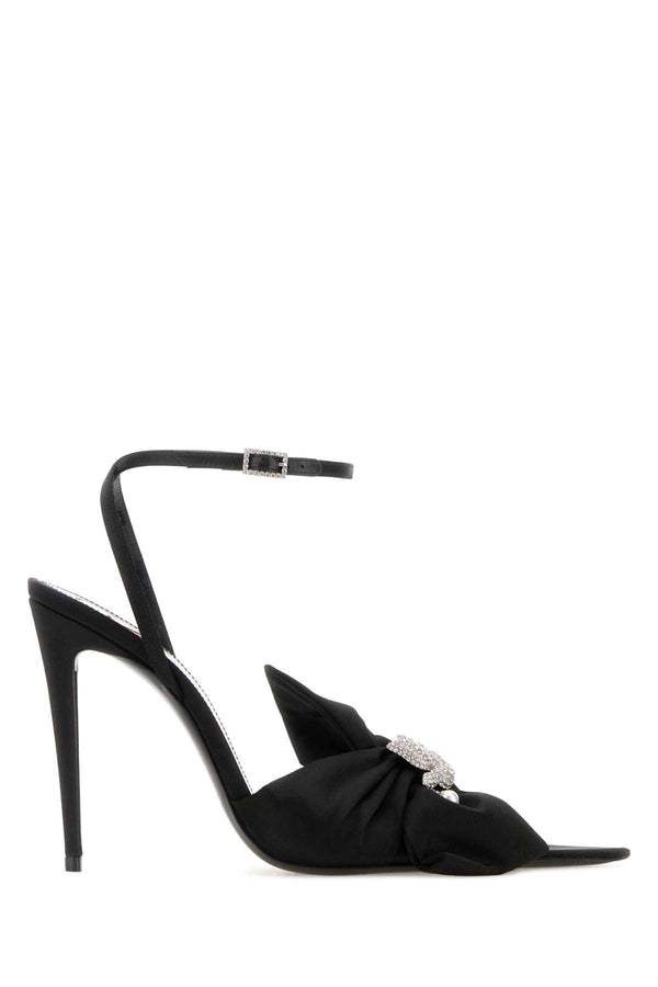 Saint Laurent Benson Exterior: 100% Silk pump in black