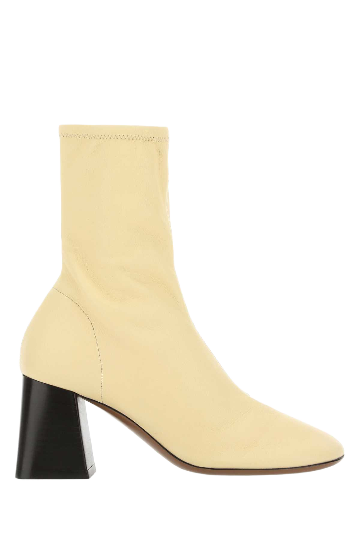 Cream Leather Lepus Ankle Boots Alabaster Stivali