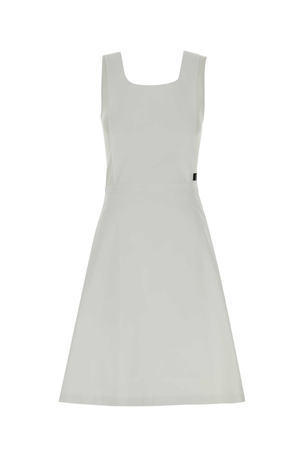 White Poplin Dress Bianco Exterior: Cotton Abiti