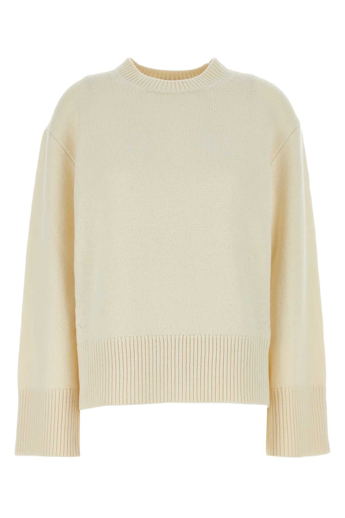 Ivory Wool Blend Ash Oversize Sweater Brightcream Maglieria