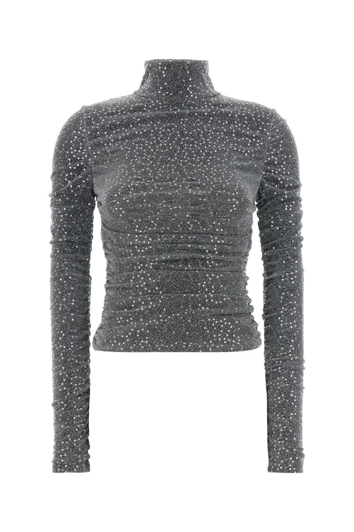 Silver Jersey Top Melangegrigio Maglie