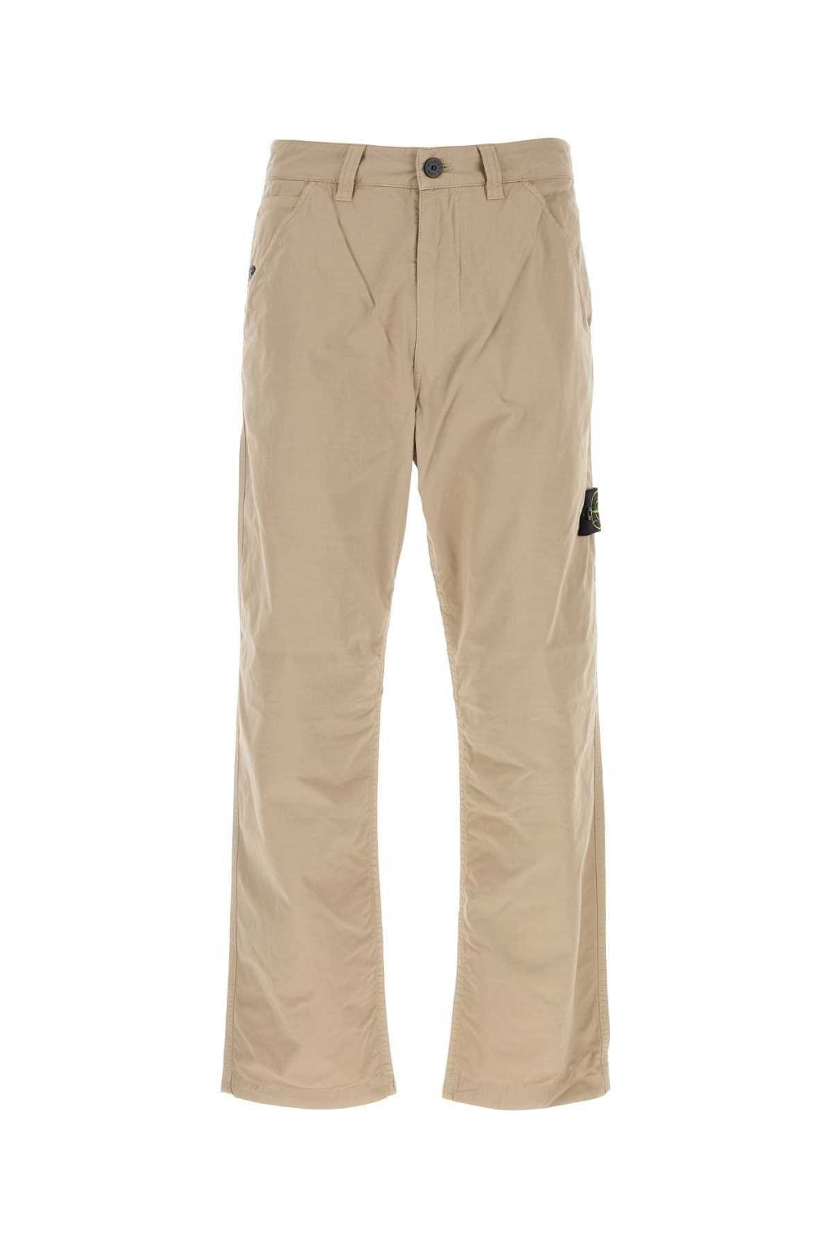 Beige Cotton Pant Desert Tessuto Principale: Cotone Pantaloni