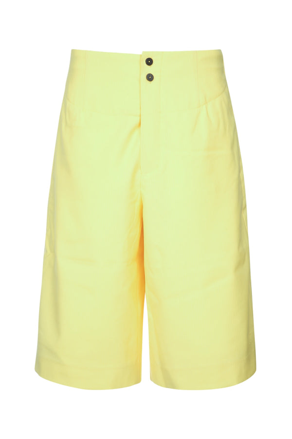 Jacquemus Short Principal: 100% Wool; Lining: 52% Viscose bermuda shorts in yellow