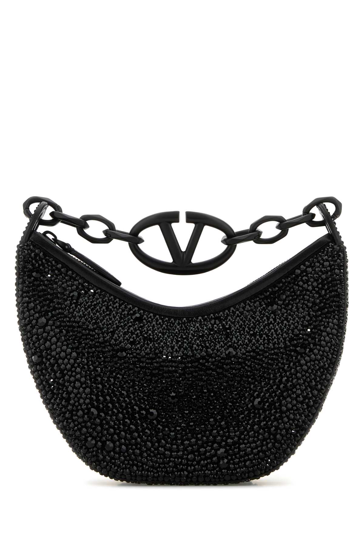 Embellished Leather Hobo Vlogo Moon Handbag Jetnero Borse A Mano