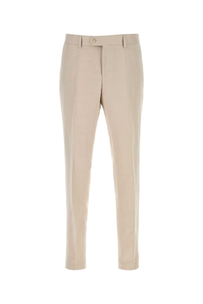 Sand Lyocell Blend Pant Opengrey Exterior: Linen Pantaloni