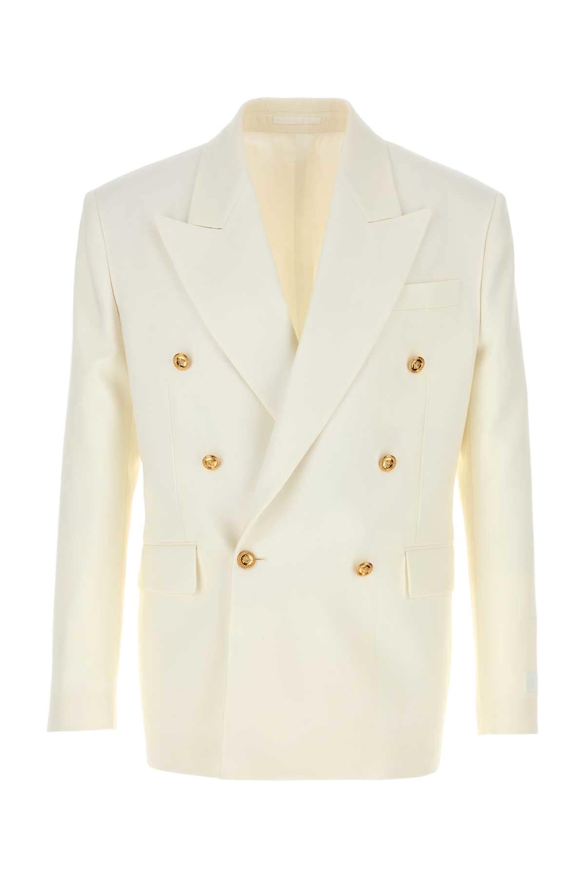 Ivory Wool Blazer Offwhite Giacche E Gilet