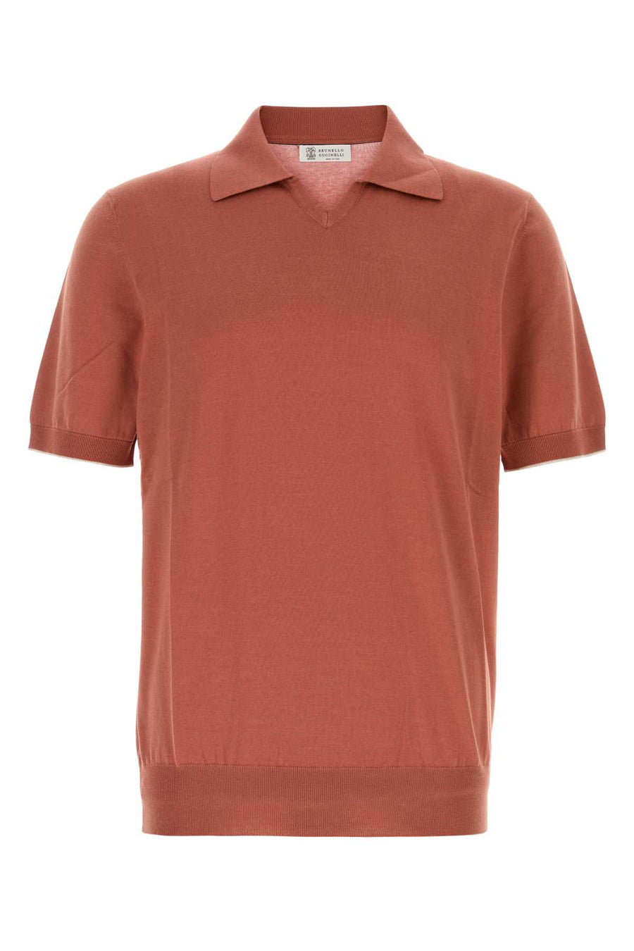 Brunello Cucinelli 100% Cotton polo shirt in orange