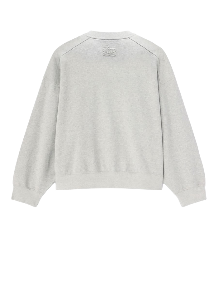 Sweatshirt With Logo Grey Organic Cotton Sweatshirts