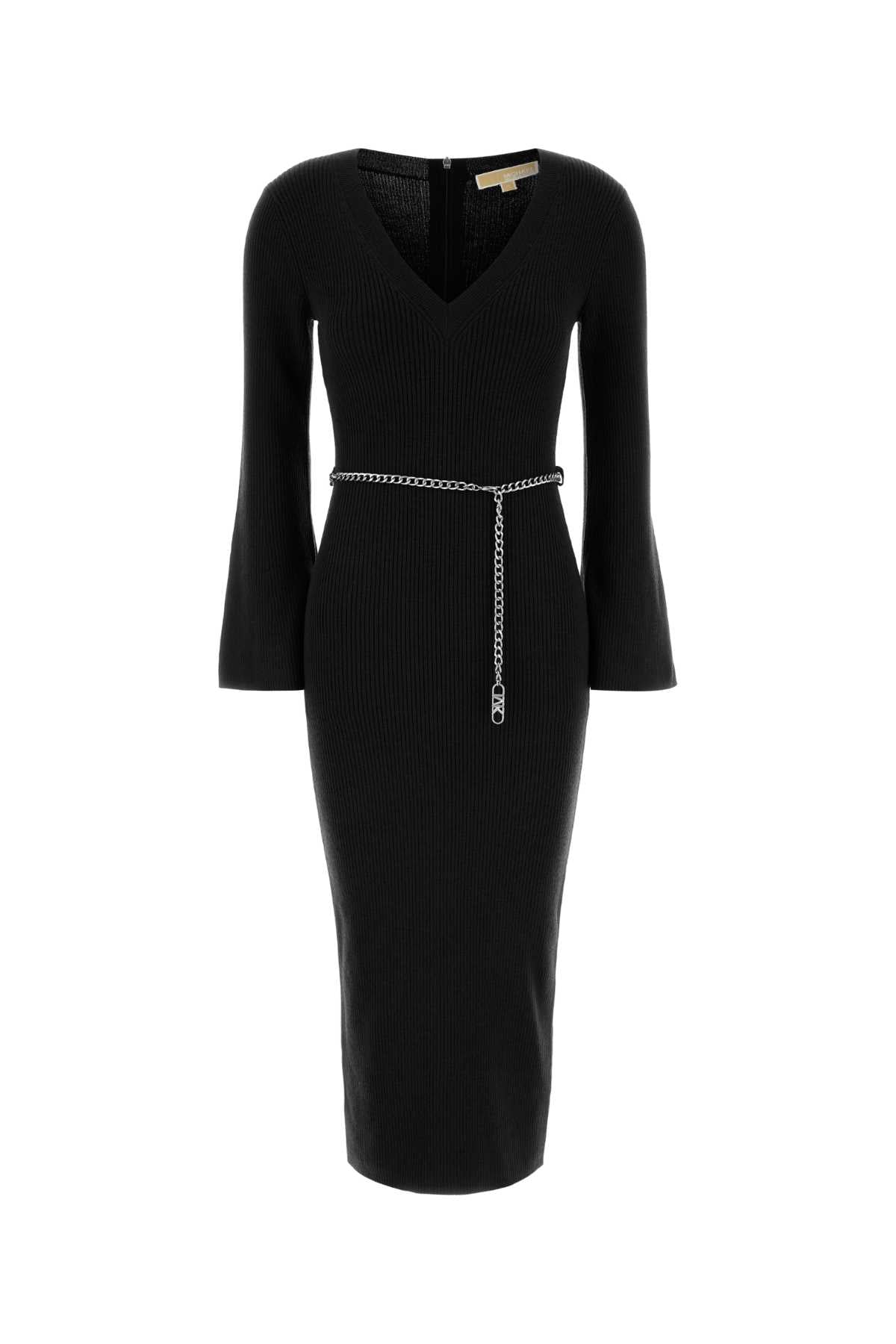 Black Wool Blend Dress Abiti