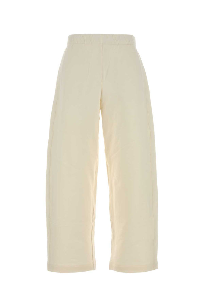 Ivory Silk Blend Filovia Joggers Bianco Pantaloni