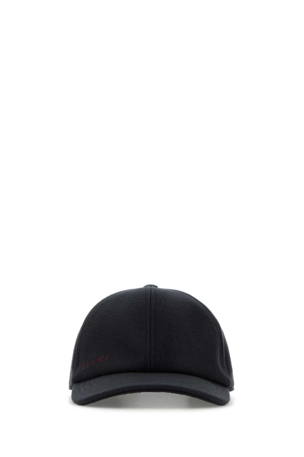 Gucci HAT 100% Wool baseball cap in navy