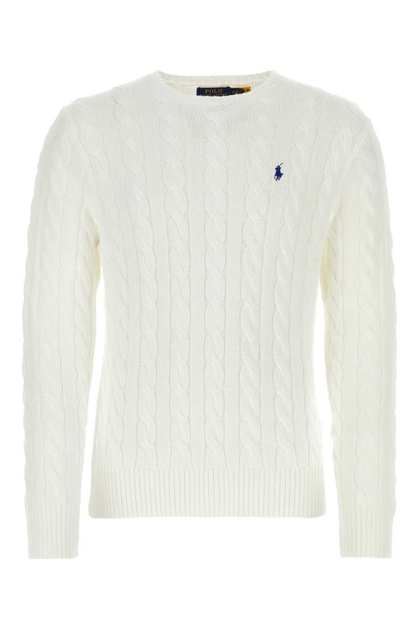 Polo Ralph Lauren Driver 100% Cotton sweater in white