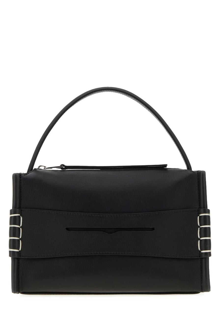 JW Anderson Loafer Exterior: 100% Leather top handle bag in black