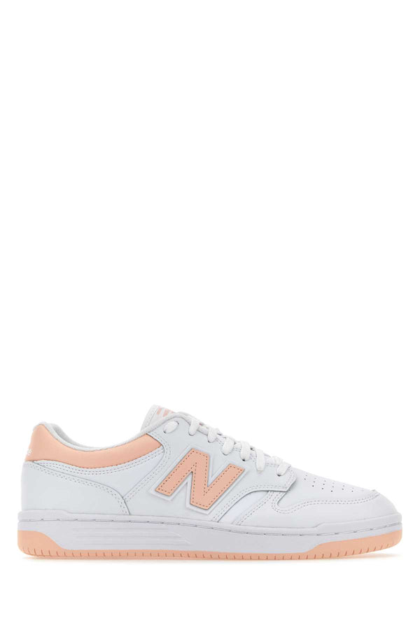 New Balance Exterior: 100% Leather sneaker in white