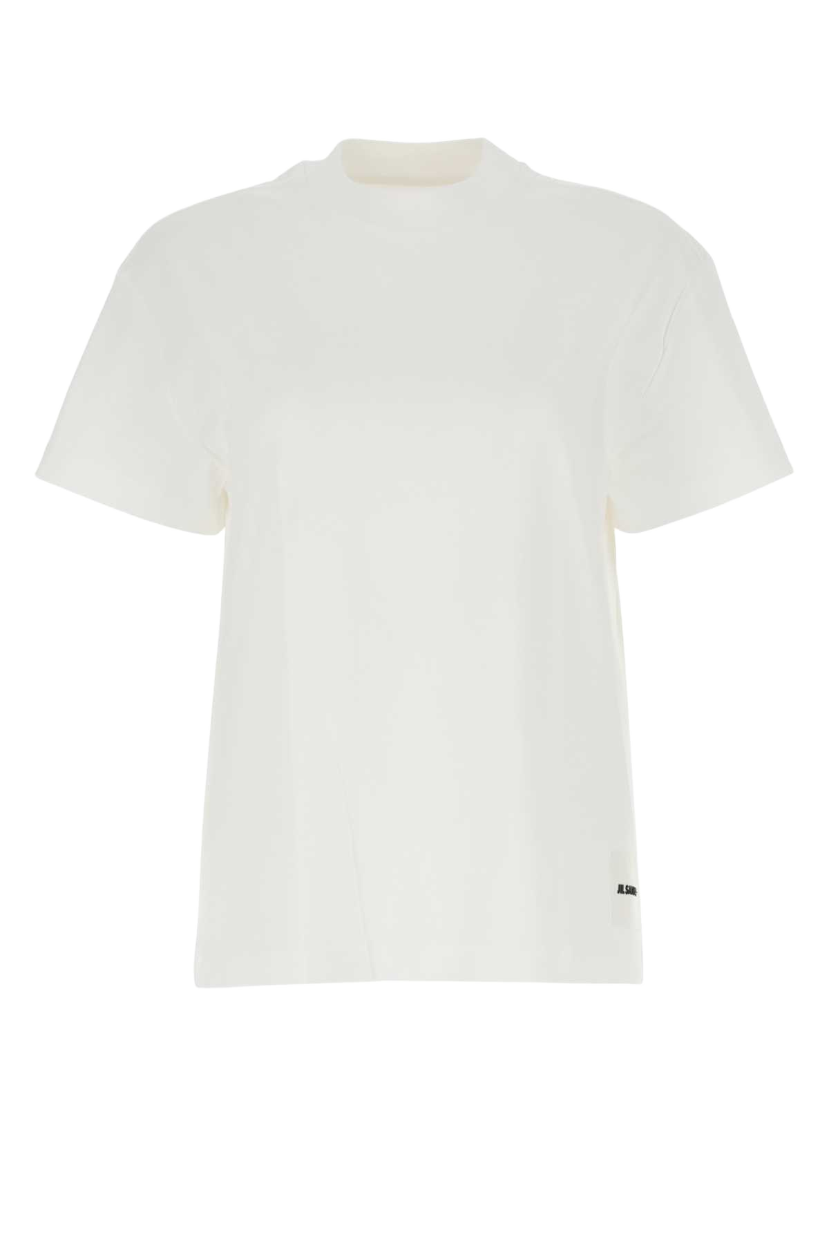 White Cotton T-Shirt Set 100 Cotone