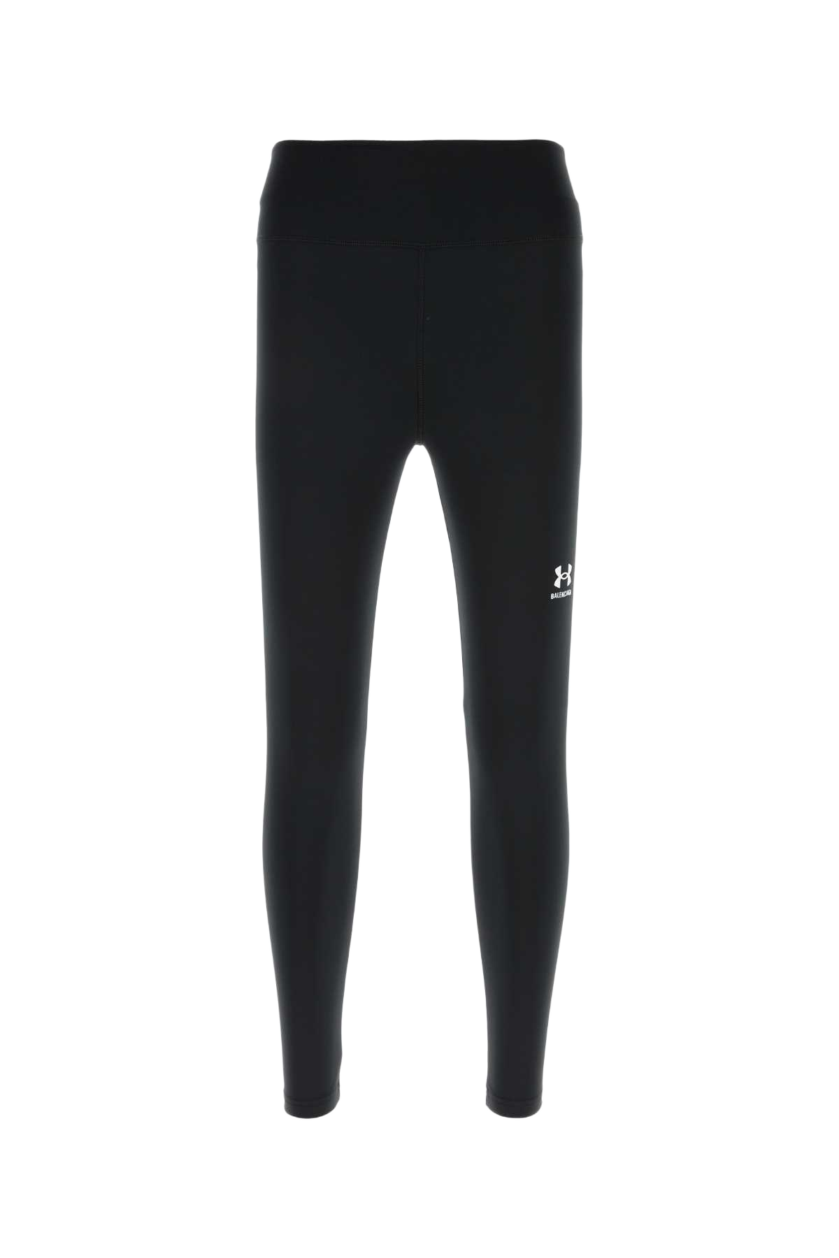 Black Stretch Polyester Balenciaga X Under Armour Leggings Blackwhite Exterior: Elastane