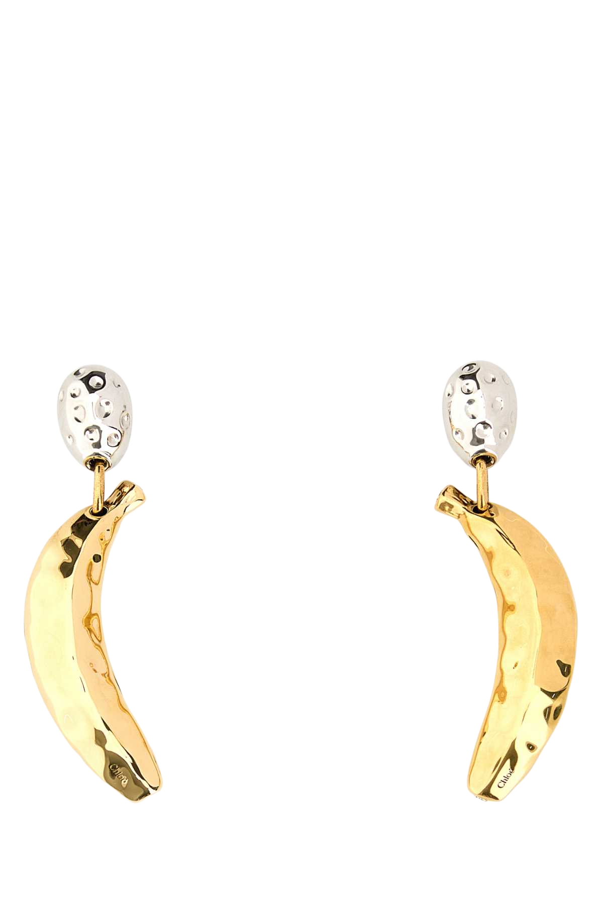 Two-Tone Metal Chloã© Bananas Earrings Silvervintagegoldbrass Exterior: Brass Orecchini