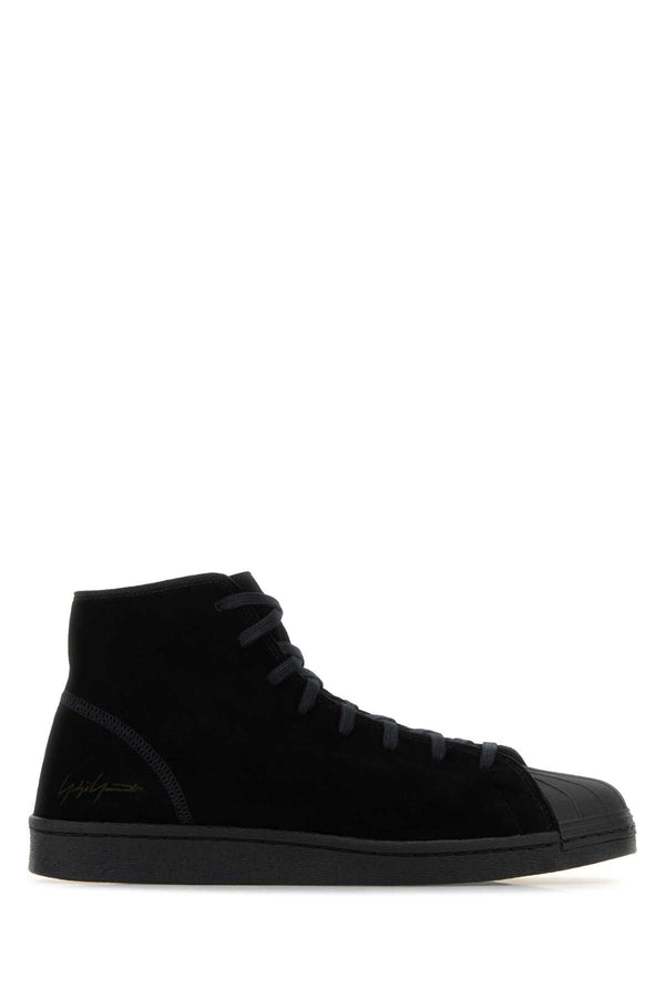 Y3 Kuro Kuro Exterior: 100% Suede high-top sneaker in black
