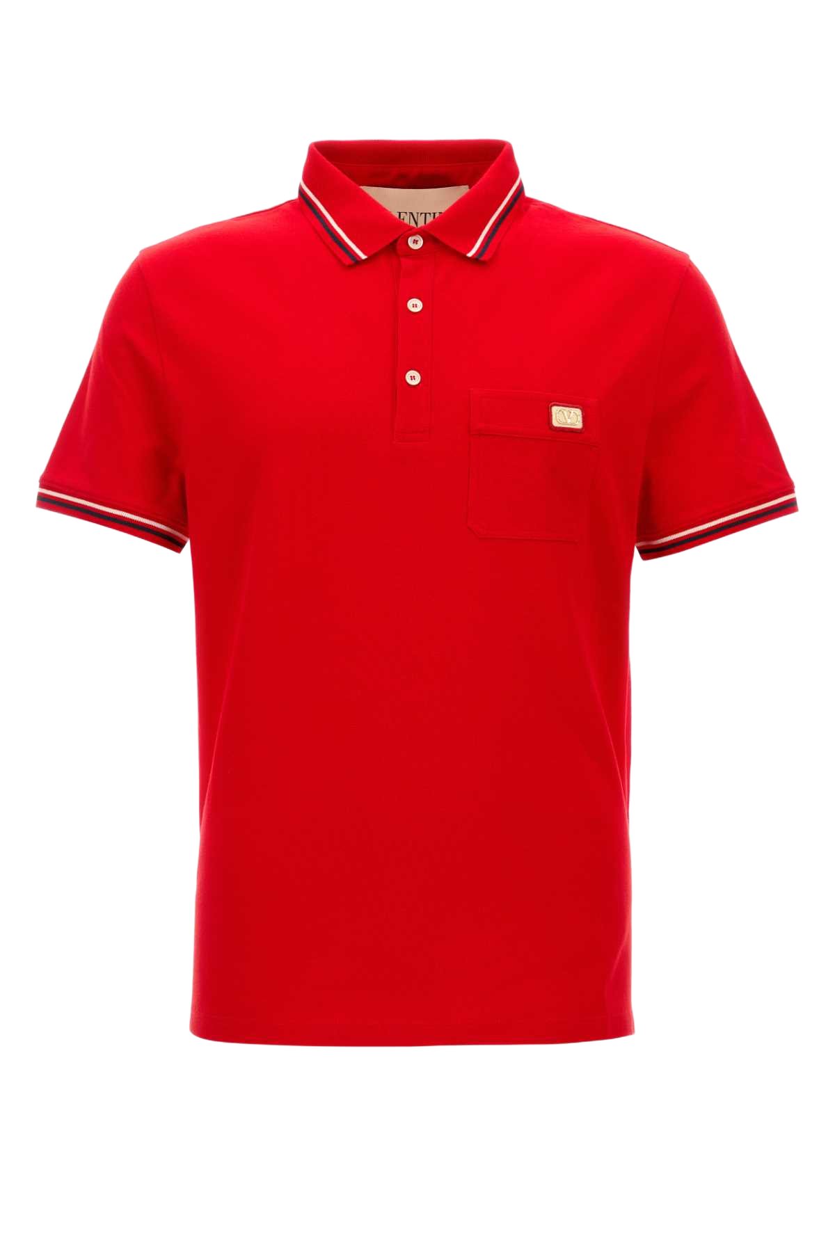 Red Cotton Polo Shirt Rosso