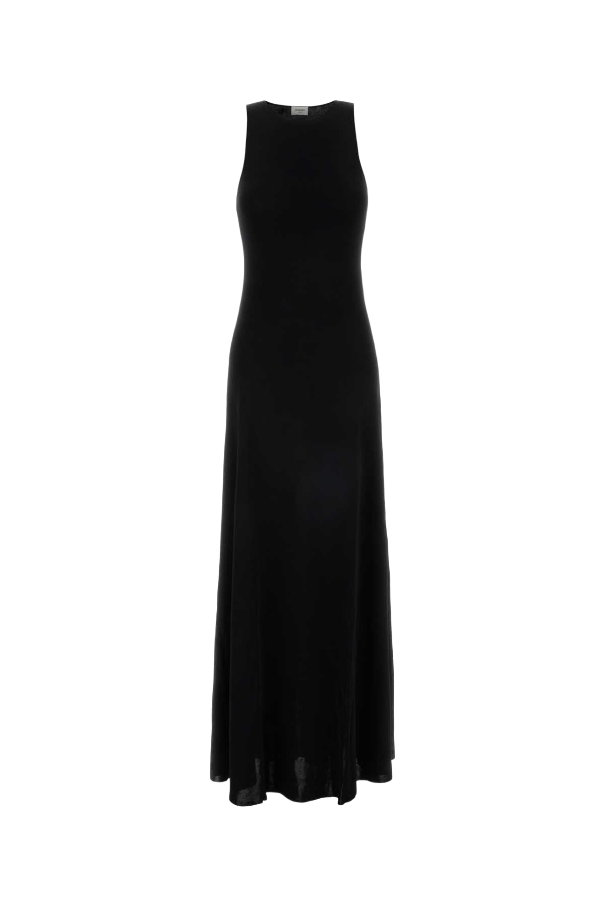Black Viscose Blend Dress Noir Exterior: Abiti
