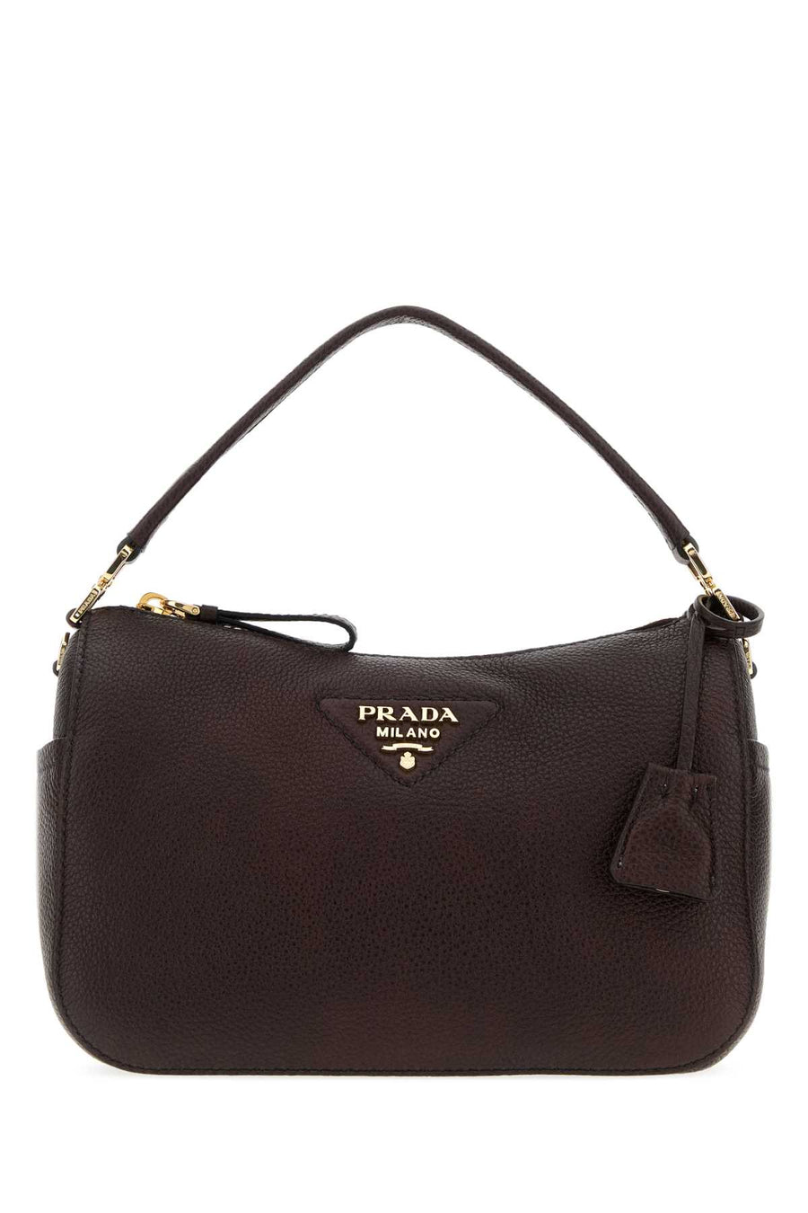 Prada Exterior: 100% Deer leather; Lining: 100% Textile; Hardware: Gold-tone metal shoulder bag in brown