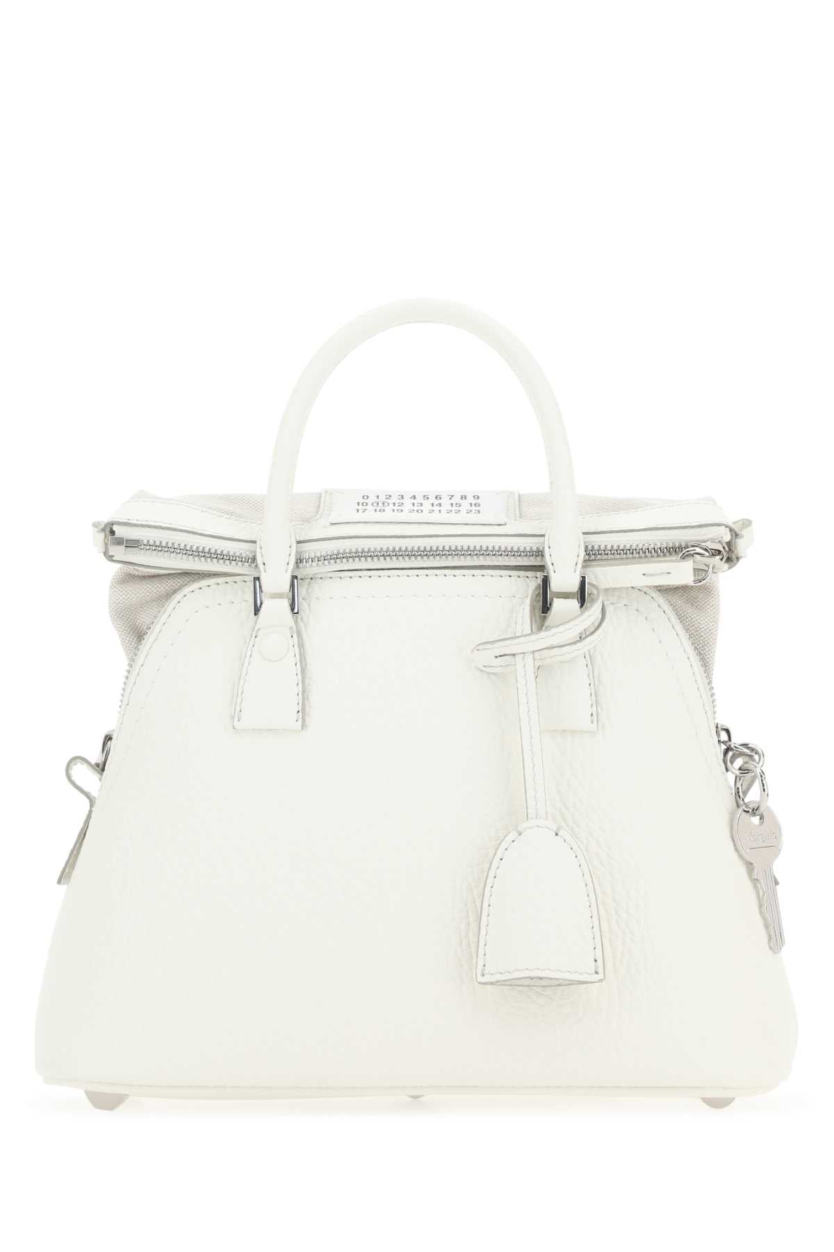 White Leather 5ac Handbag H0157 Borse A Mano