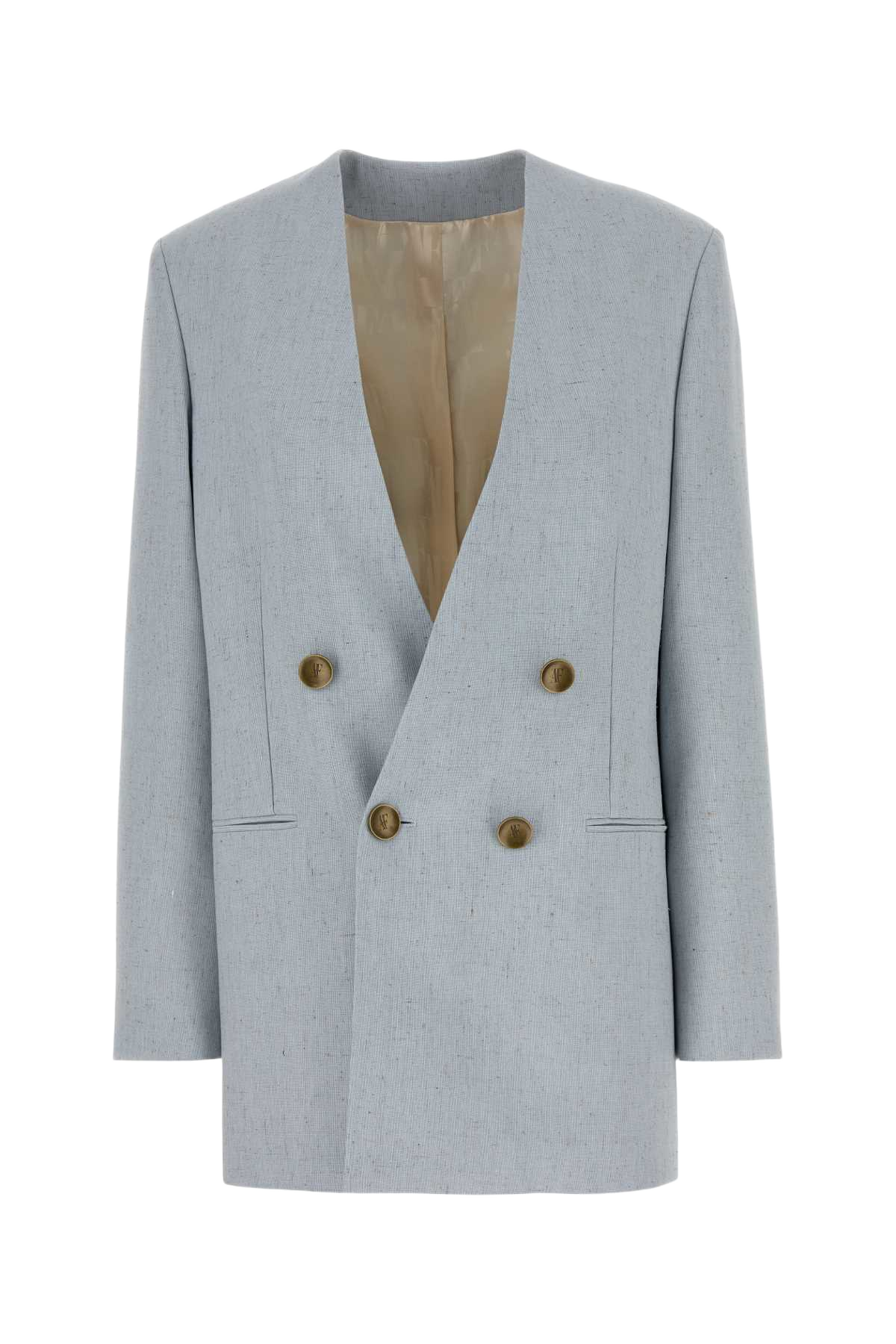 Melange Light-Blue Jersey Blazer Azzurro Viplse Giacche E Gilet