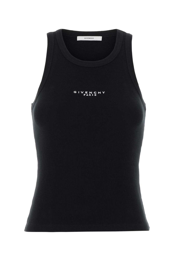 Givenchy 98% Cotton 2% Elastane tank top in black