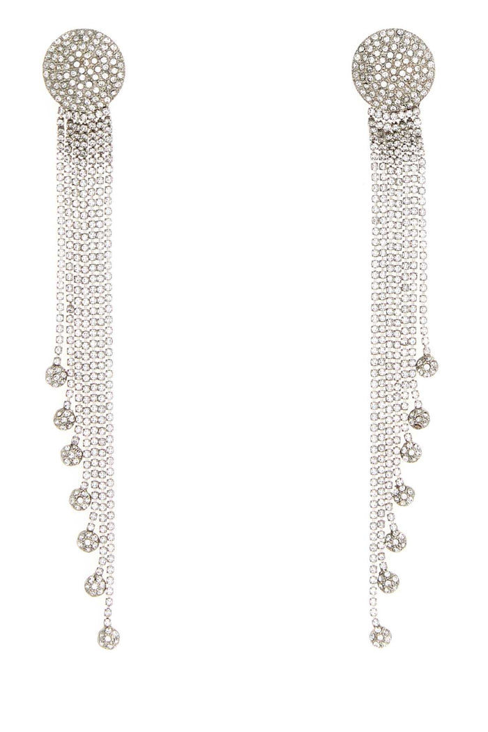 Embellished Metal Earrings Crysilver Orecchini