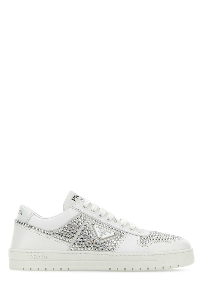 White Leather Sneakers Bianco