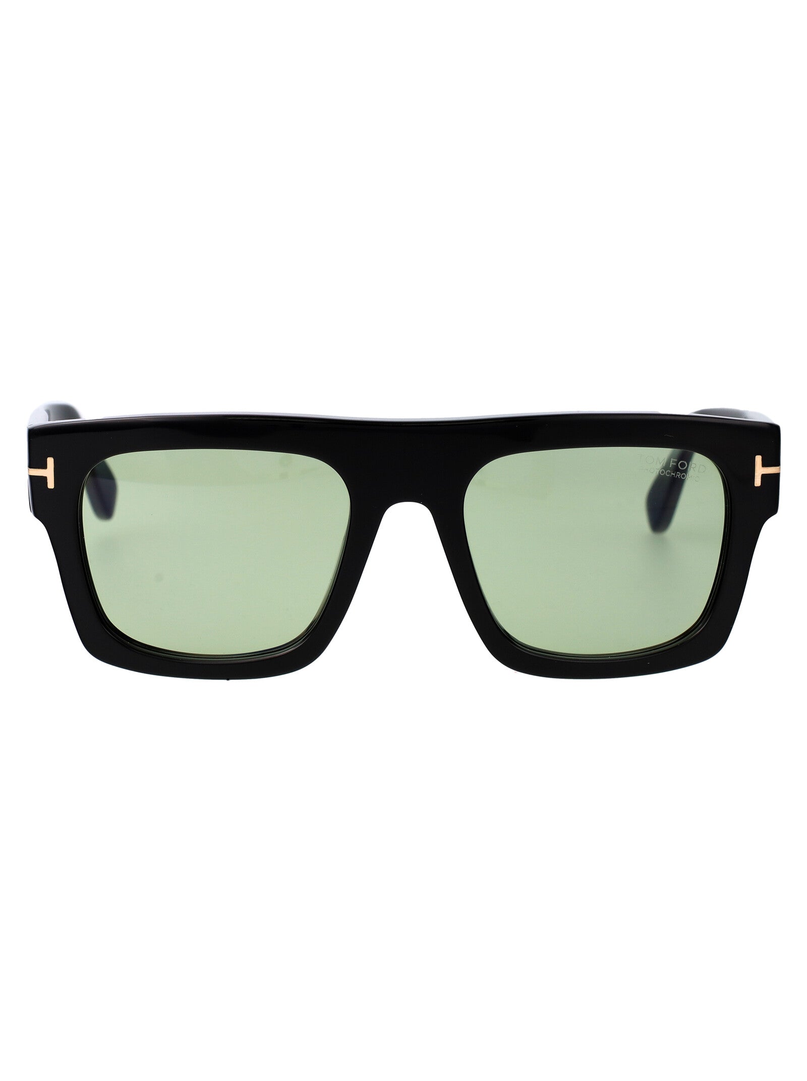 Ft0711 01n Nero Lucido / Verde Acetate Sunglasses