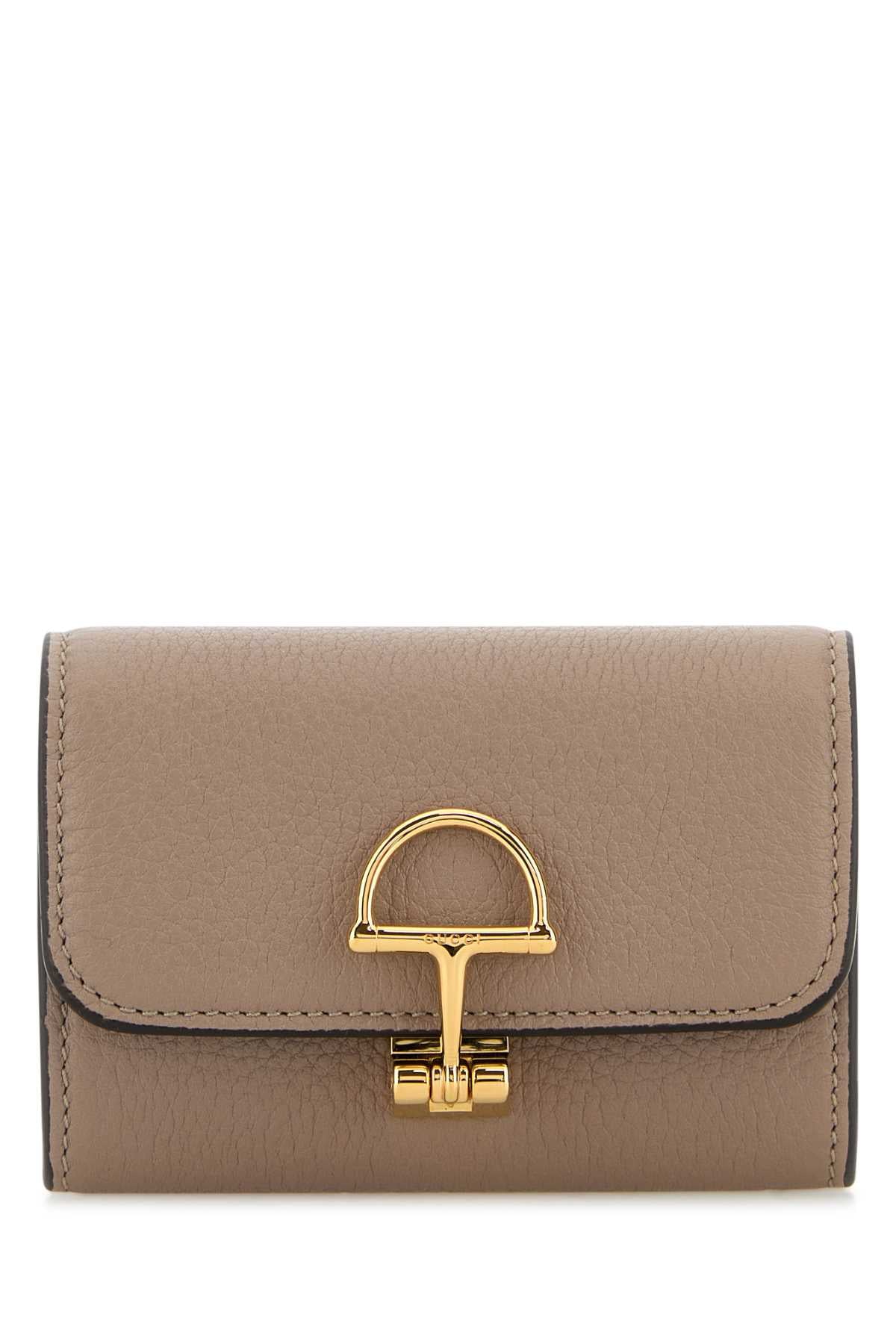 Beige Calf Skin Portafogli