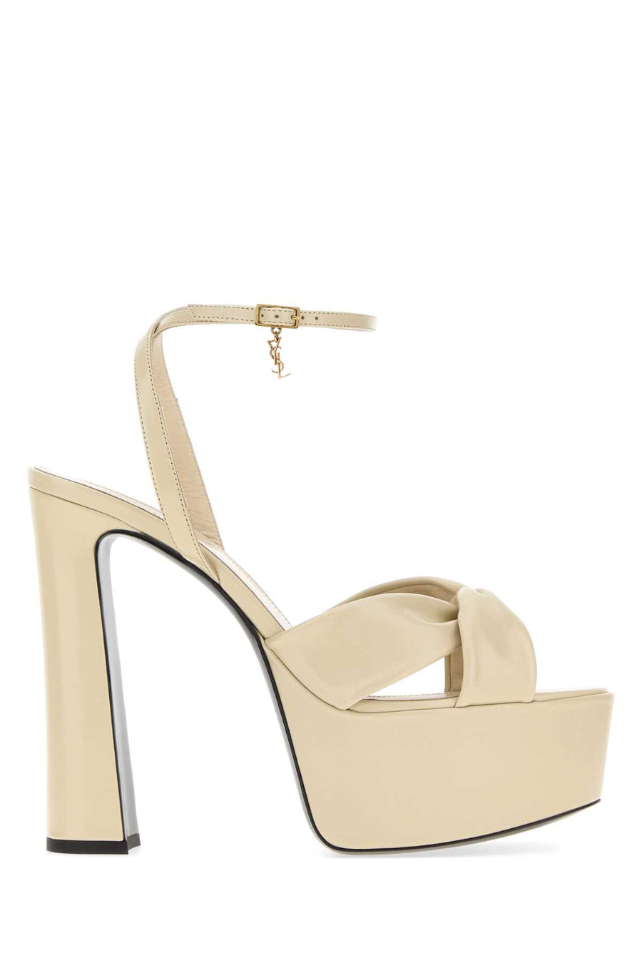 Saint Laurent Wind Exterior: 100% Calf; Interior: 100% Leather; Sole: Leather platform heel in beige