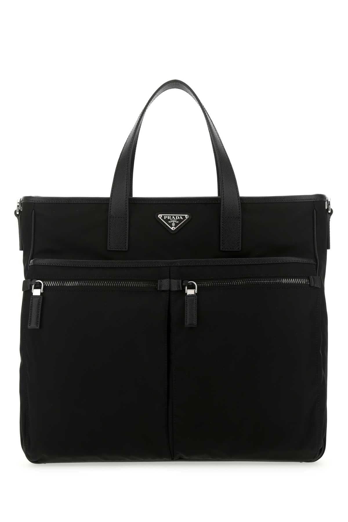 Black Nylon Handbag F0002 Poliammidericiclata-vitello Borse A Mano