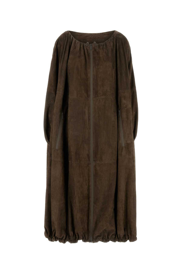Ferragamo Suede 100% Lamb suede coat in brown