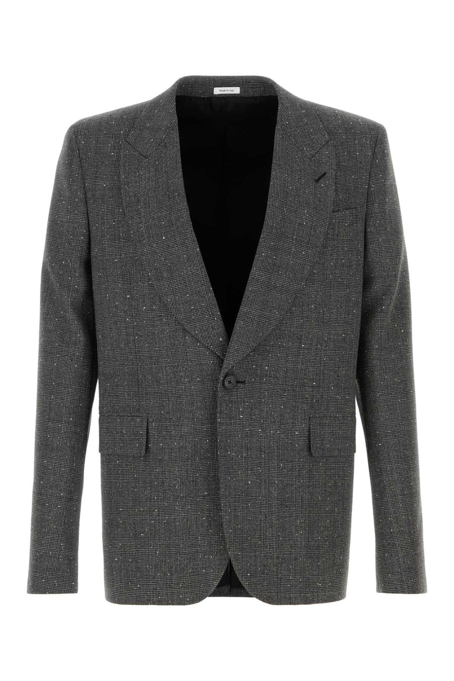 Alexander McQueen Rever Exterior: 100% Wool; Lining: 100% Cupro blazer in gray