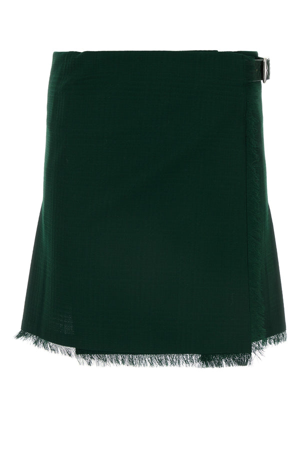 Burberry 100% Virgin Wool skirt in green