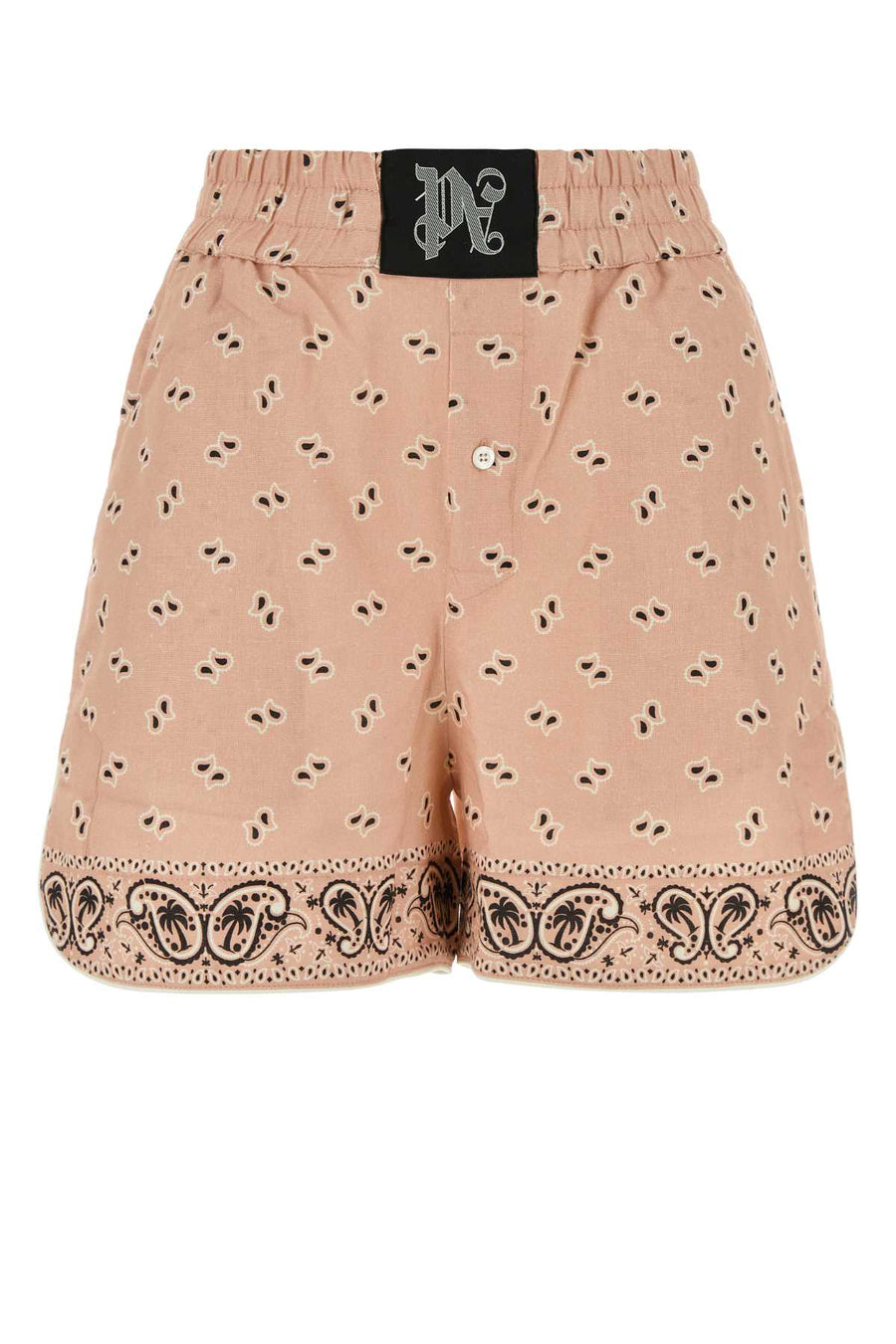 Palm Angels 55% Linen bermuda shorts in pink