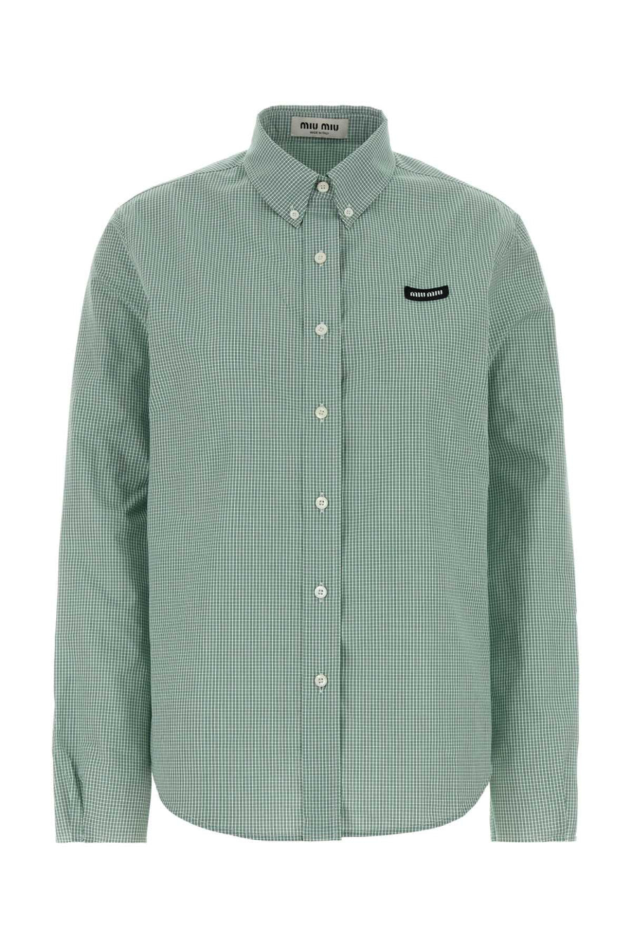 Miu Miu 100% Cotton shirt in green