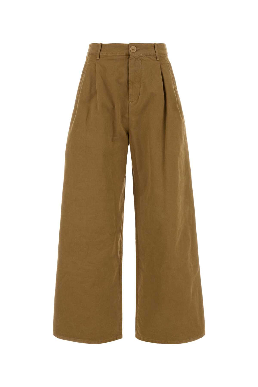 Jil Sander 100% Cotton trousers in brown