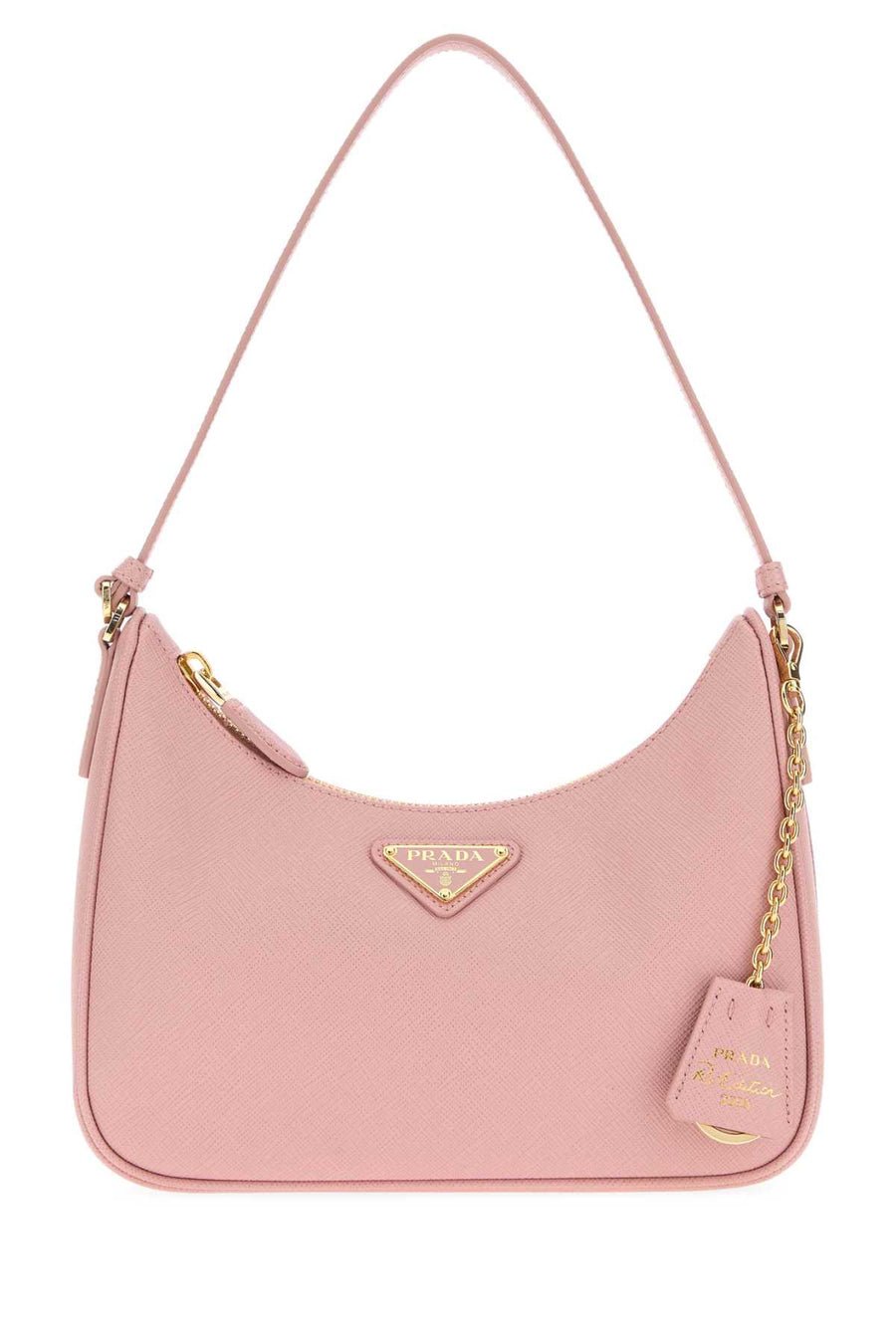 Prada Maniglia Exterior: 100% Leather shoulder bag in pink