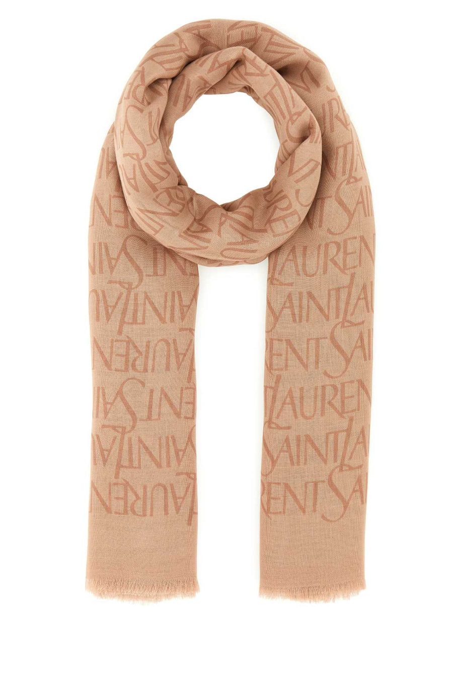 Saint Laurent Laurent 90% Modal scarf in beige