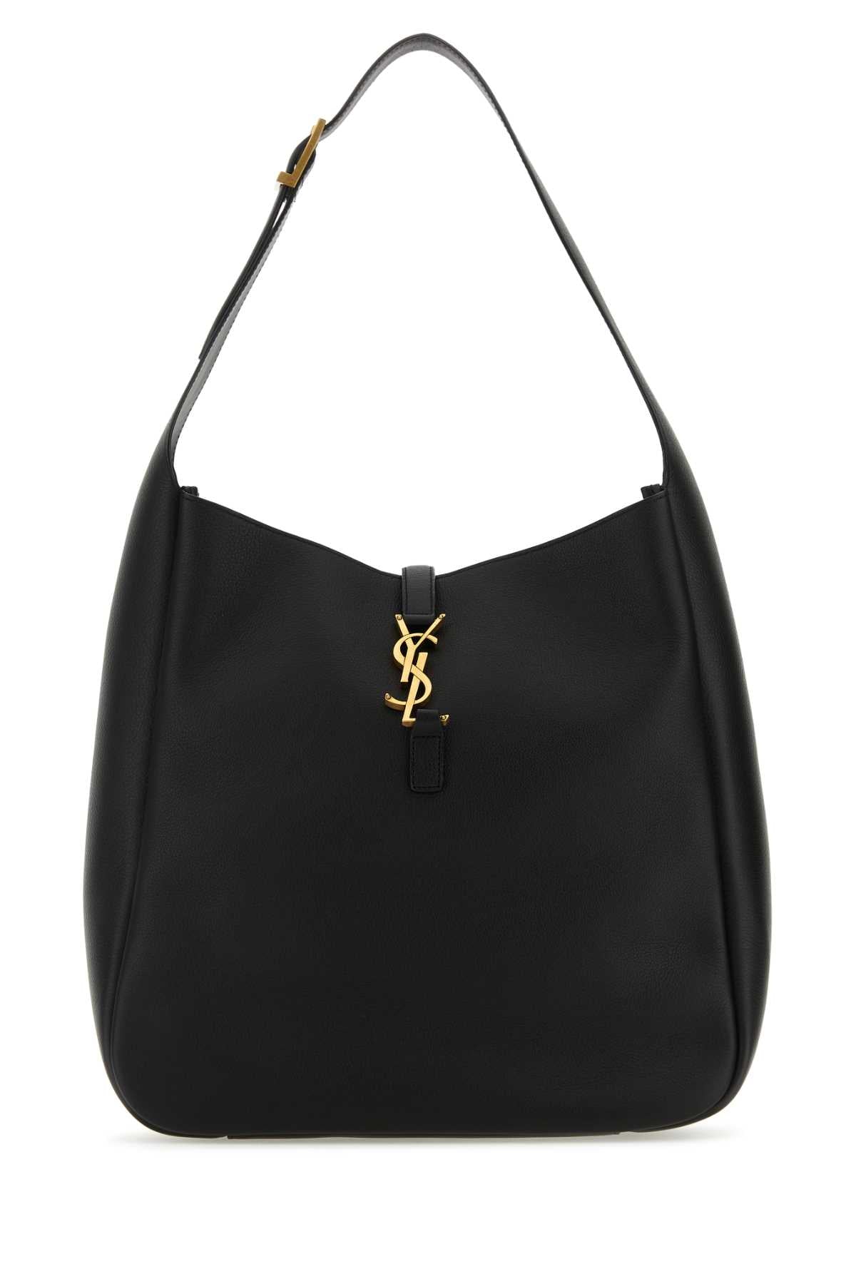 Black Leather Large Le 5 Ã 7 Shoulder Bag Nero Borse A Mano