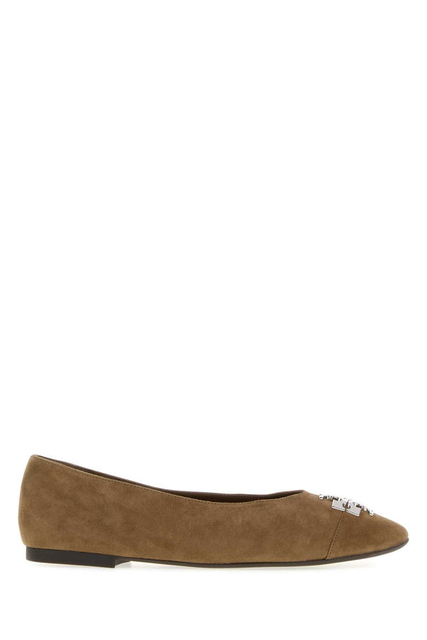 Tory Burch Ballet Exterior: 100% Suede ballet flat in taupe
